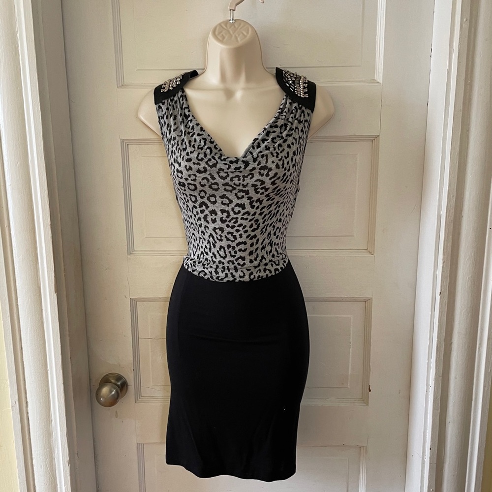 Sexy leopard print top dress